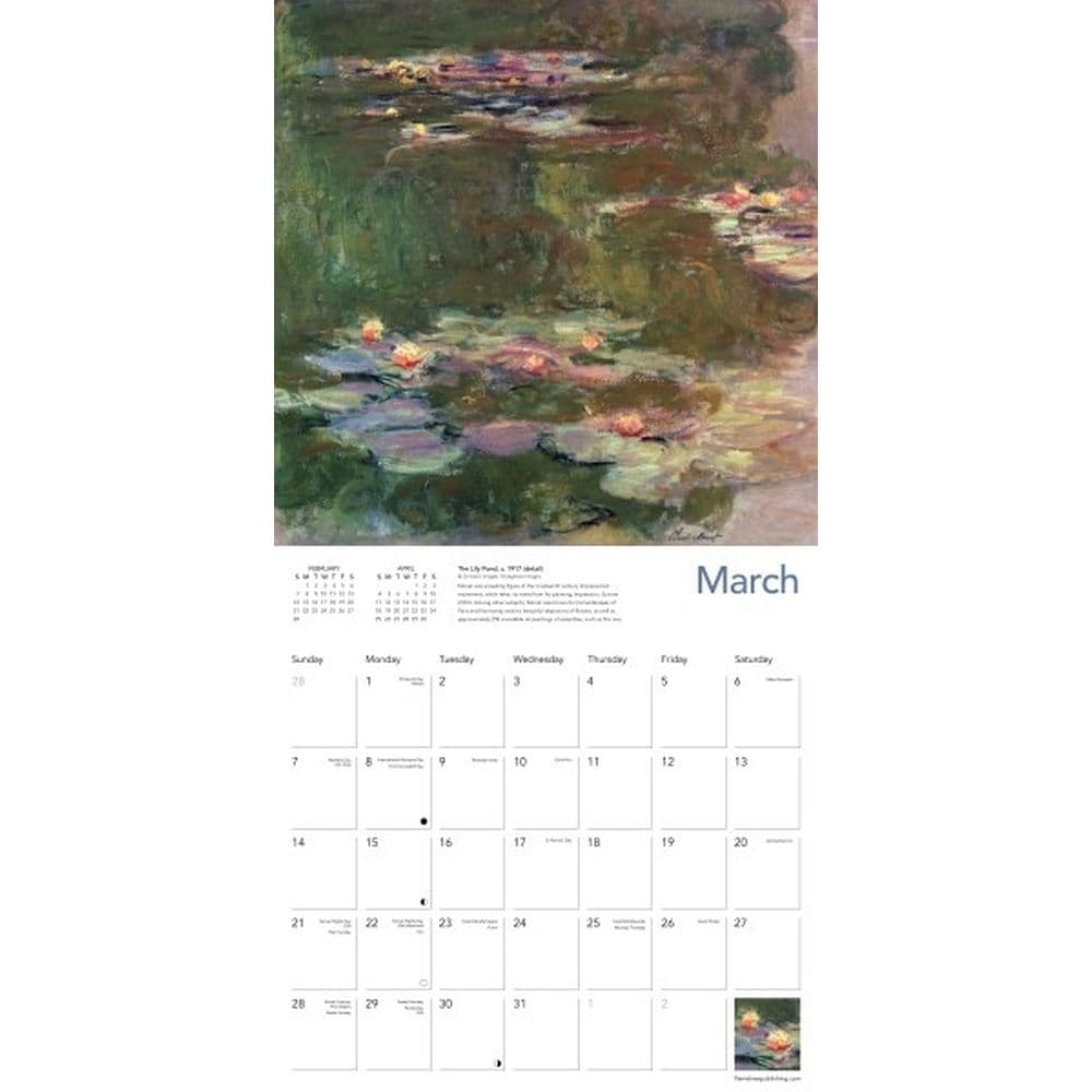 Monets Waterlilies 2027 Wall Calendar Second Alternate Image
