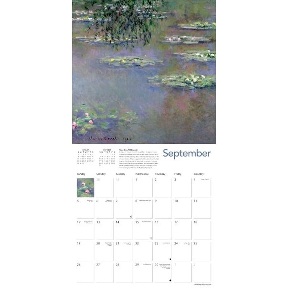 Monets Waterlilies 2027 Wall Calendar Third Alternate Image