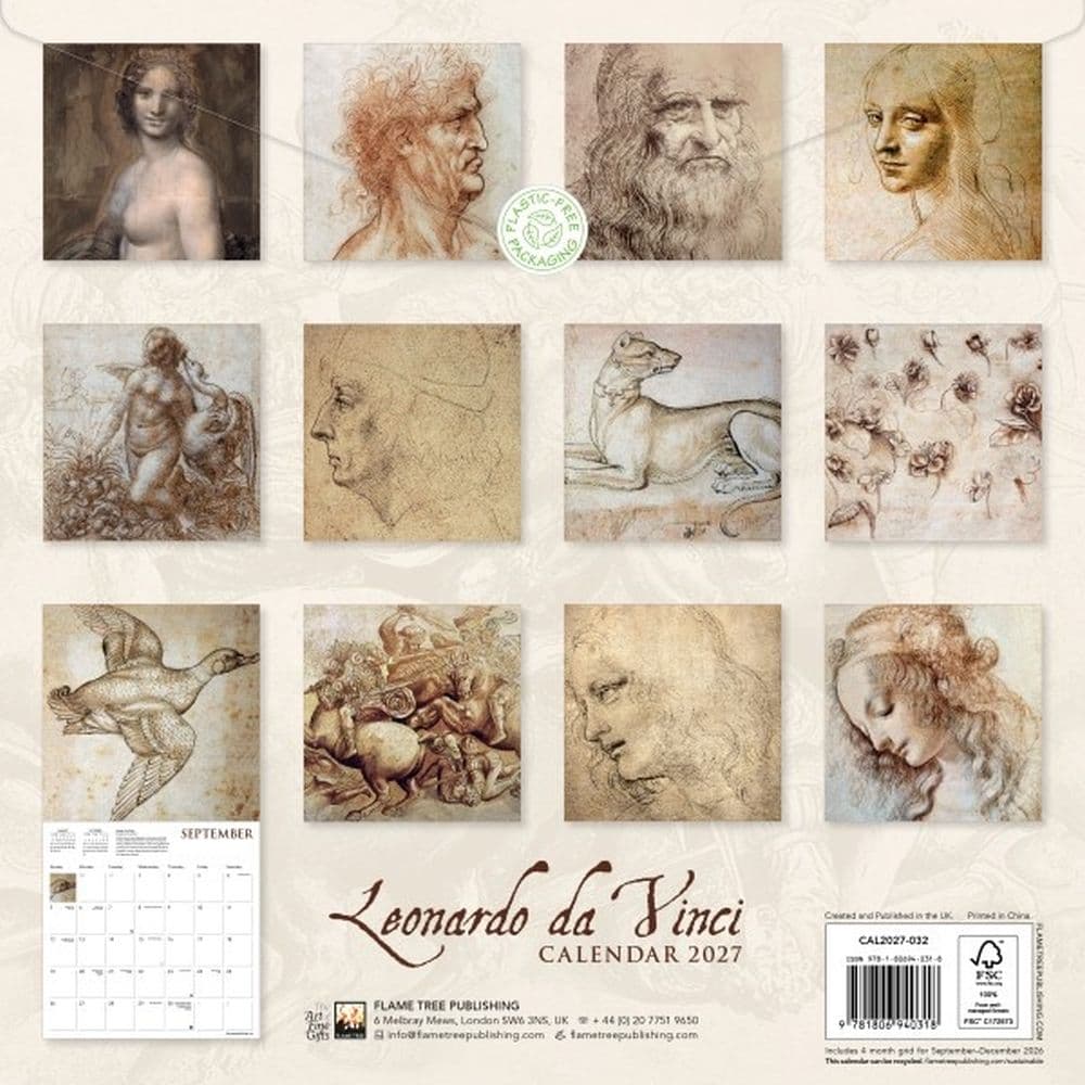 Leonardo da Vinci 2027 Wall Calendar First Alternate Image