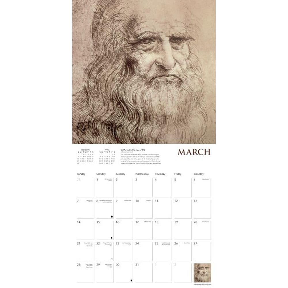 Leonardo da Vinci 2027 Wall Calendar Second Alternate Image