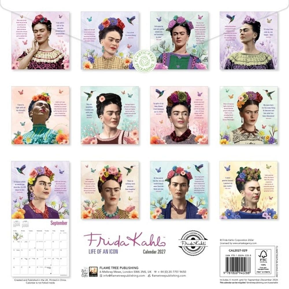 Frida Kahlo Life of an Icon 2027 Wall Calendar First Alternate Image