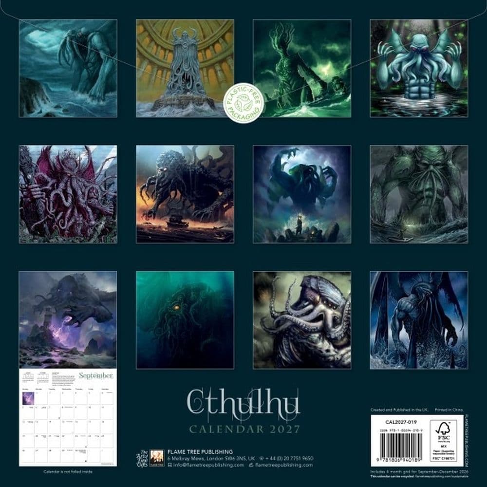 Cthulhu 2027 Wall Calendar First Alternate Image