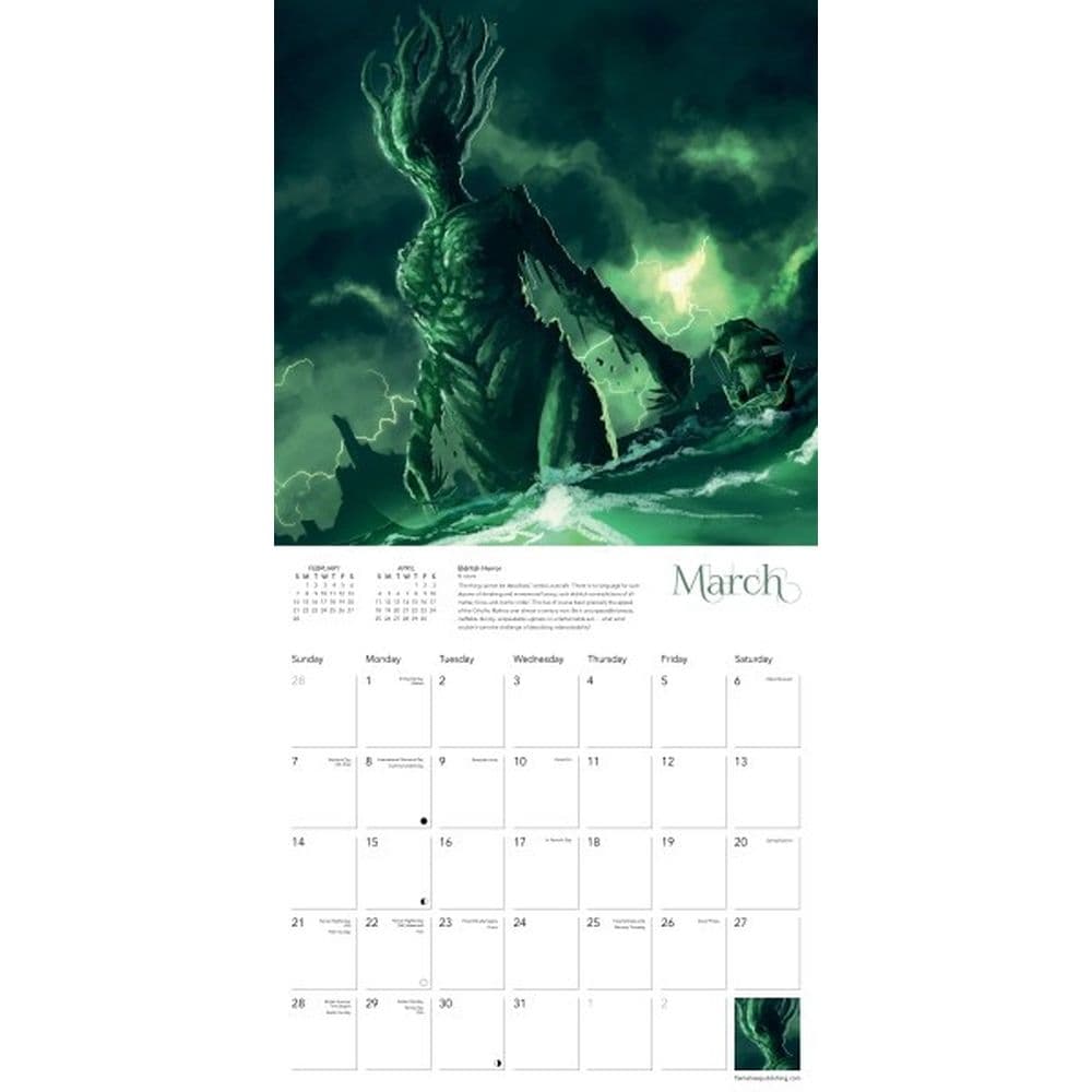 Cthulhu 2027 Wall Calendar Second Alternate Image