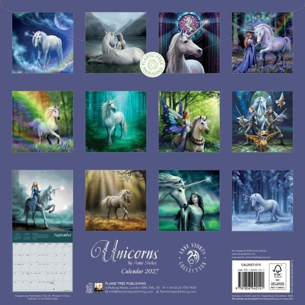 Unicorns by Anne Stokes 2027 Wall Calendar First Alternate Image