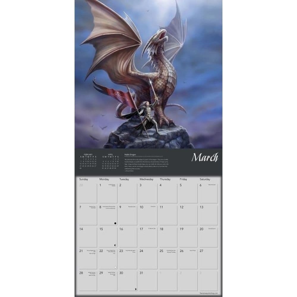 Dragons by Anne Stokes 2027 Wall Calendar Second Alternate Image