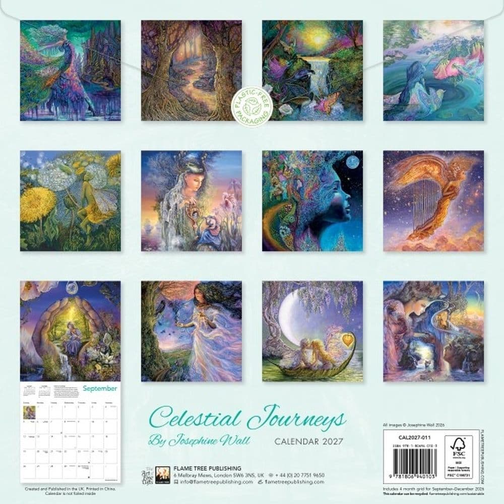 Celestial Journeys by Josephine Wall 2027 Wall Calendar First Alternate Image