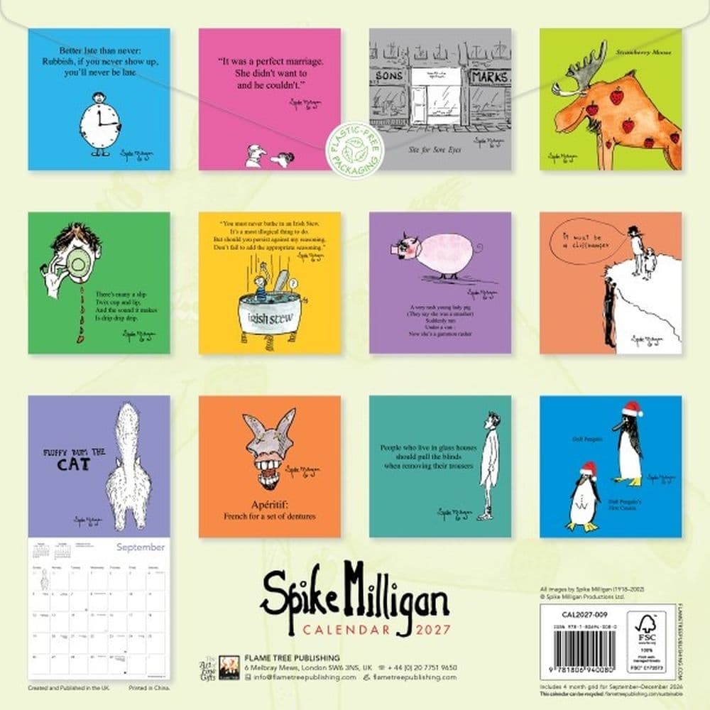 Spike Milligan 2027 Wall Calendar First Alternate Image