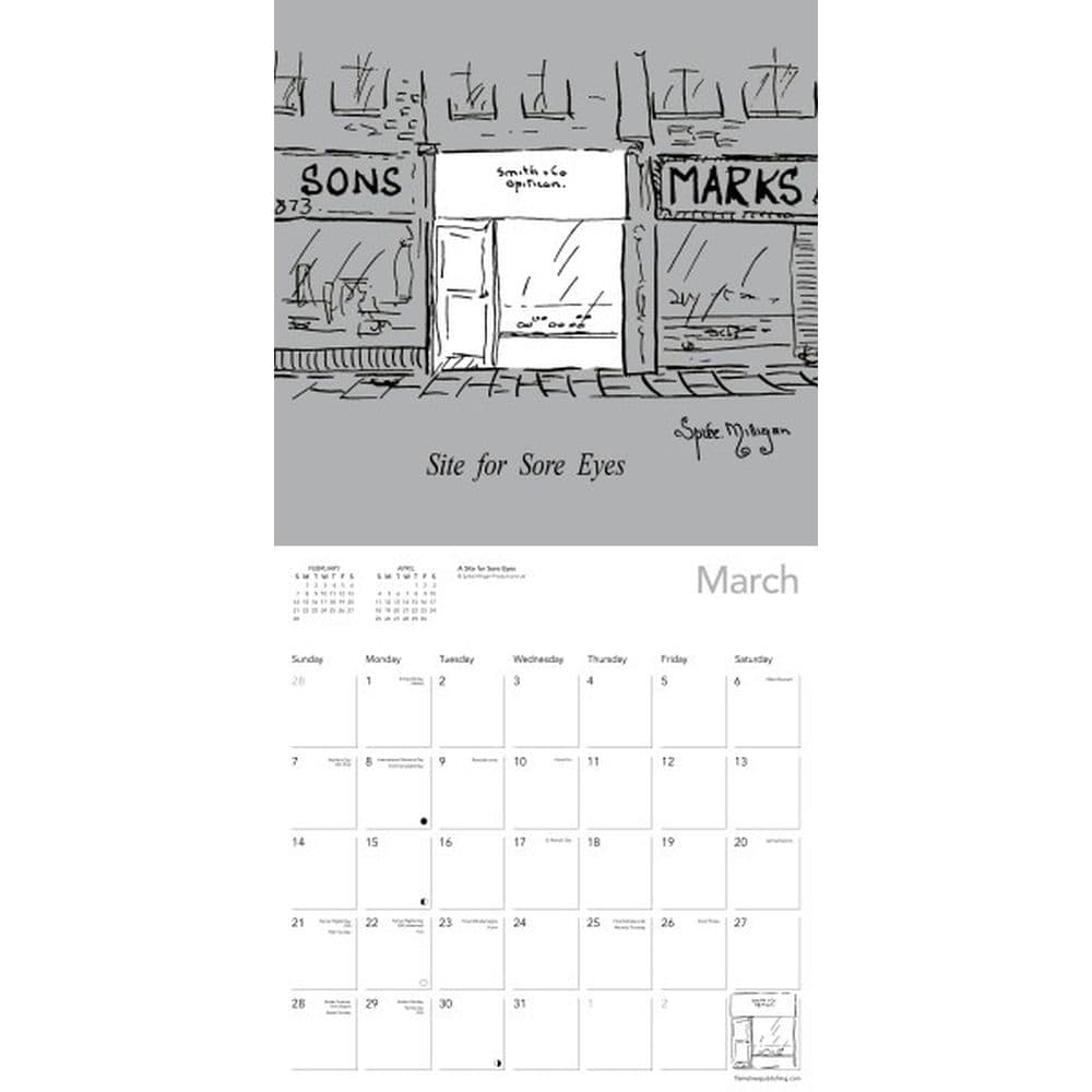 Spike Milligan 2027 Wall Calendar Second Alternate Image