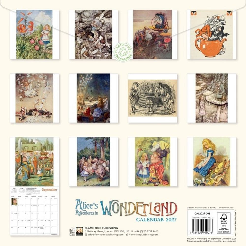 Alices Adventures In Wonderland 2027 Wall Calendar First Alternate Image