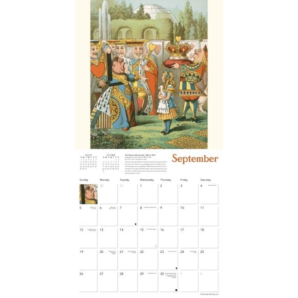 Alices Adventures In Wonderland 2027 Wall Calendar Third Alternate Image