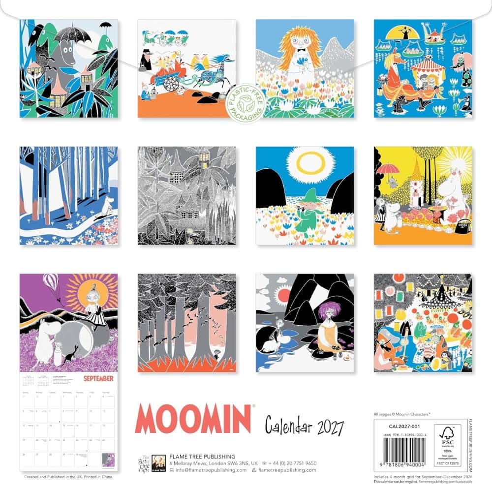 Moomin 2027 Wall Calendar First Alternate Image