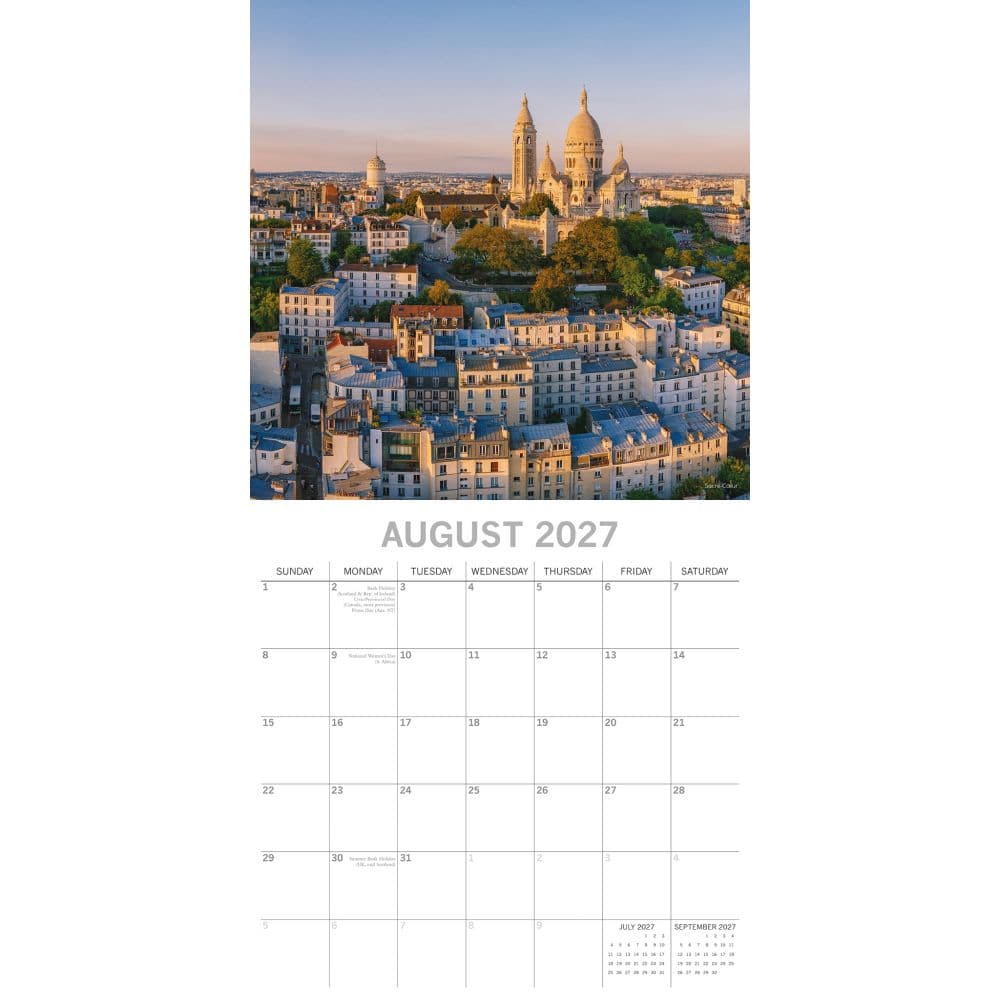 Paris 2027 Wall Calendar Second Alternate Image
