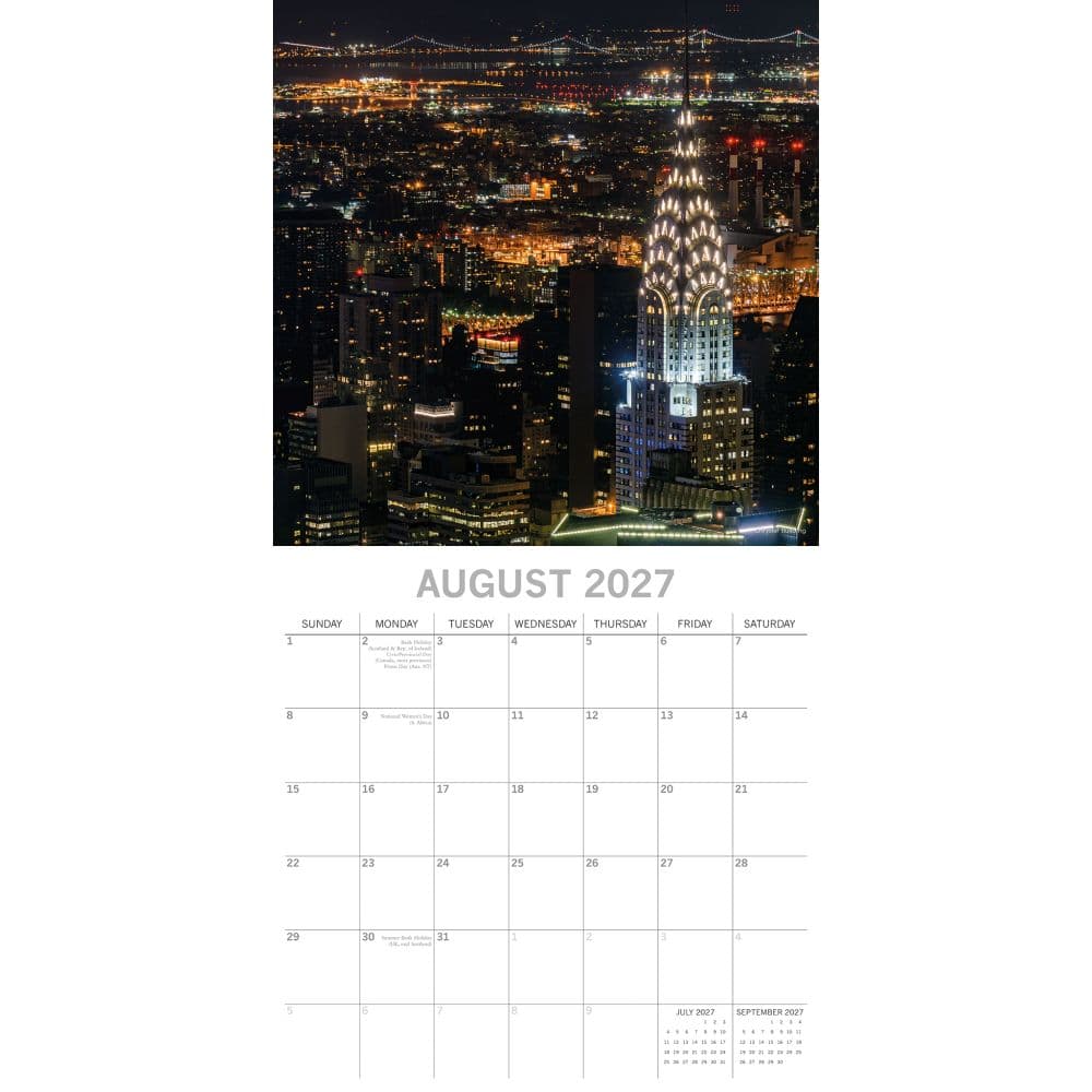 New York by Night 2027 Wall Calendar Second Alternate Image