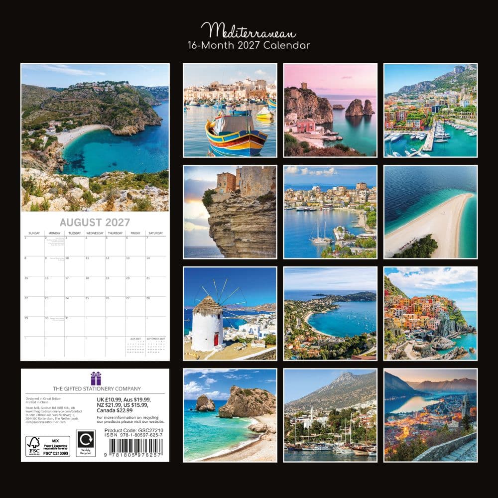 Mediterranean 2027 Wall Calendar First Alternate Image