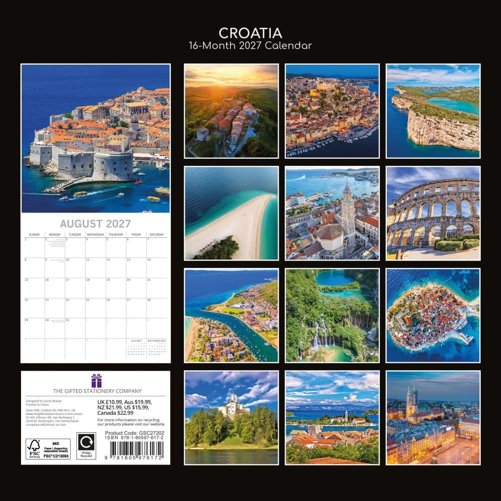 Croatia 2027 Wall Calendar First Alternate Image