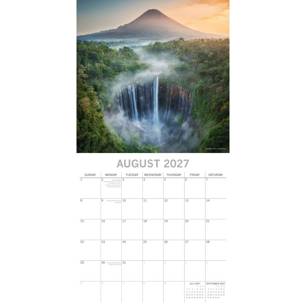Waterfalls 2027 Wall Calendar Second Alternate Image