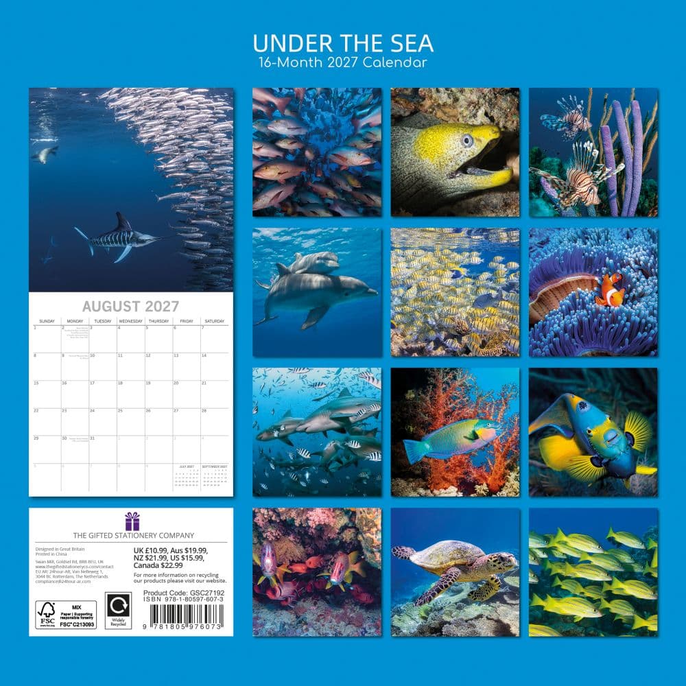 Under the Sea 2027 Wall Calendar First Alternate Image