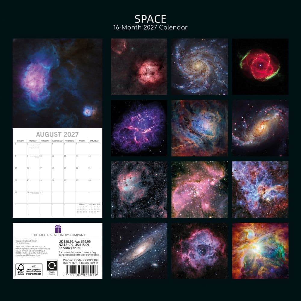 Space 2027 Wall Calendar First Alternate Image
