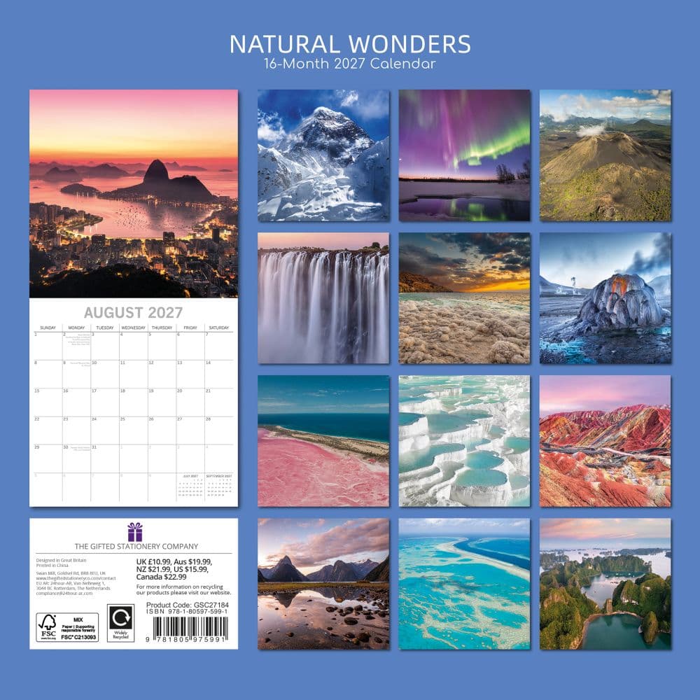 Natural Wonders 2027 Wall Calendar First Alternate Image