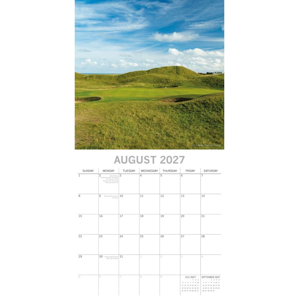 Golf Courses Around the World 2027 Wall Calendar Second Alternate Image