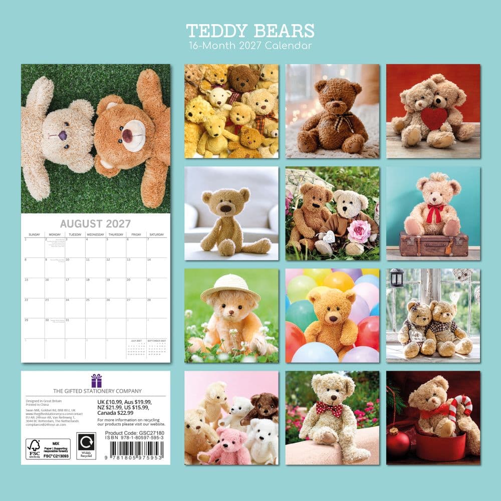 Teddy Bears 2027 Wall Calendar First Alternate Image