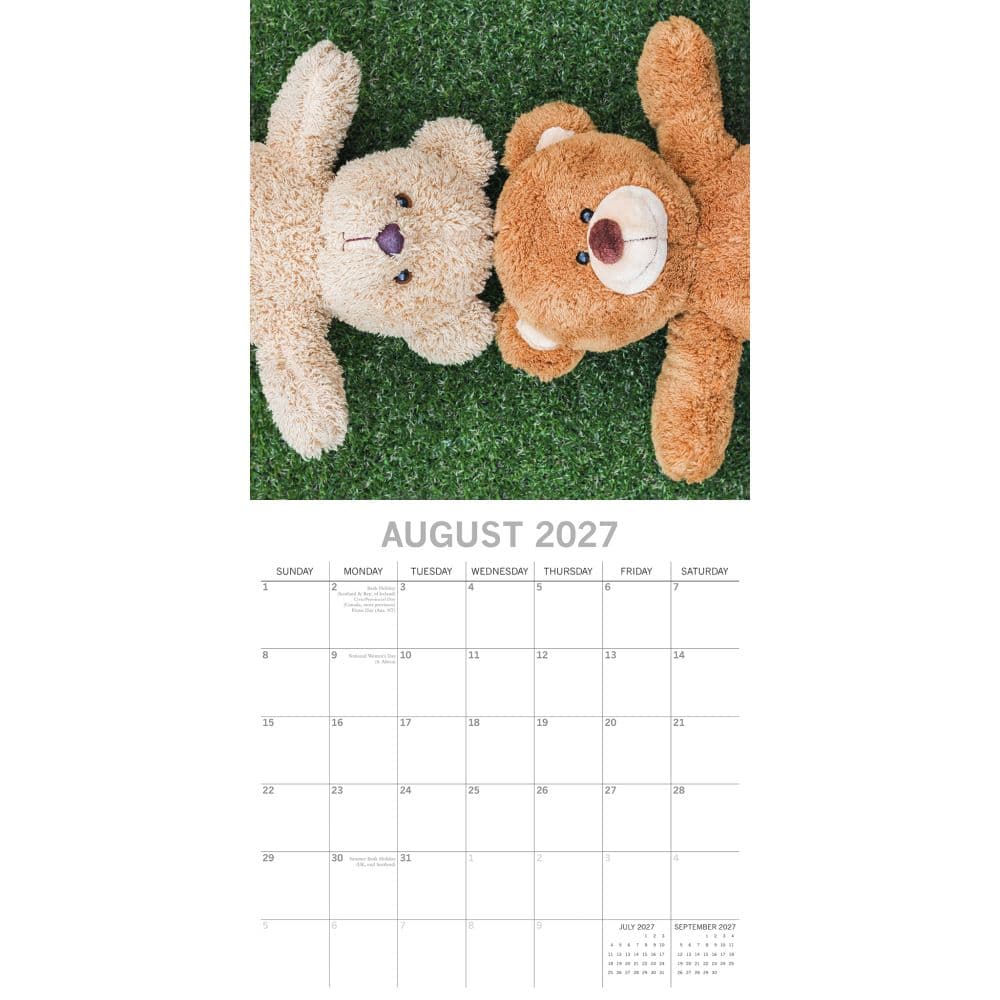 Teddy Bears 2027 Wall Calendar Second Alternate Image