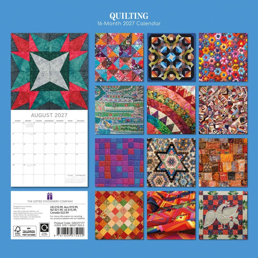 Quilting 2027 Wall Calendar First Alternate Image