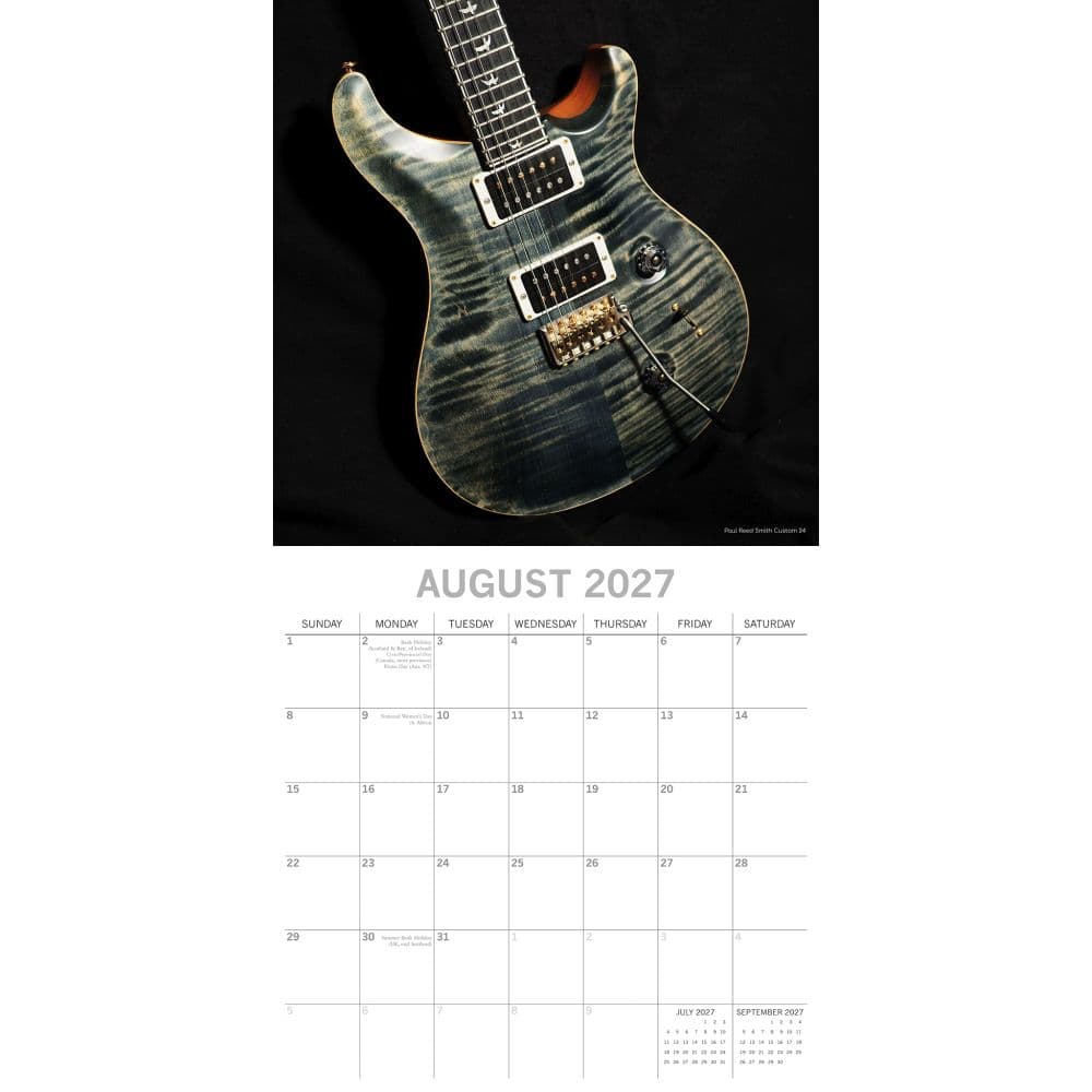 Iconic Guitars 2027 Wall Calendar Second Alternate Image