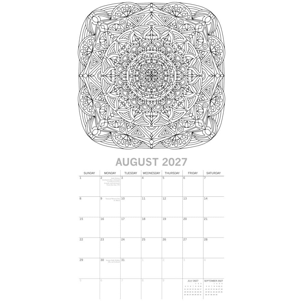 Colouring 2027 Wall Calendar Second Alternate Image