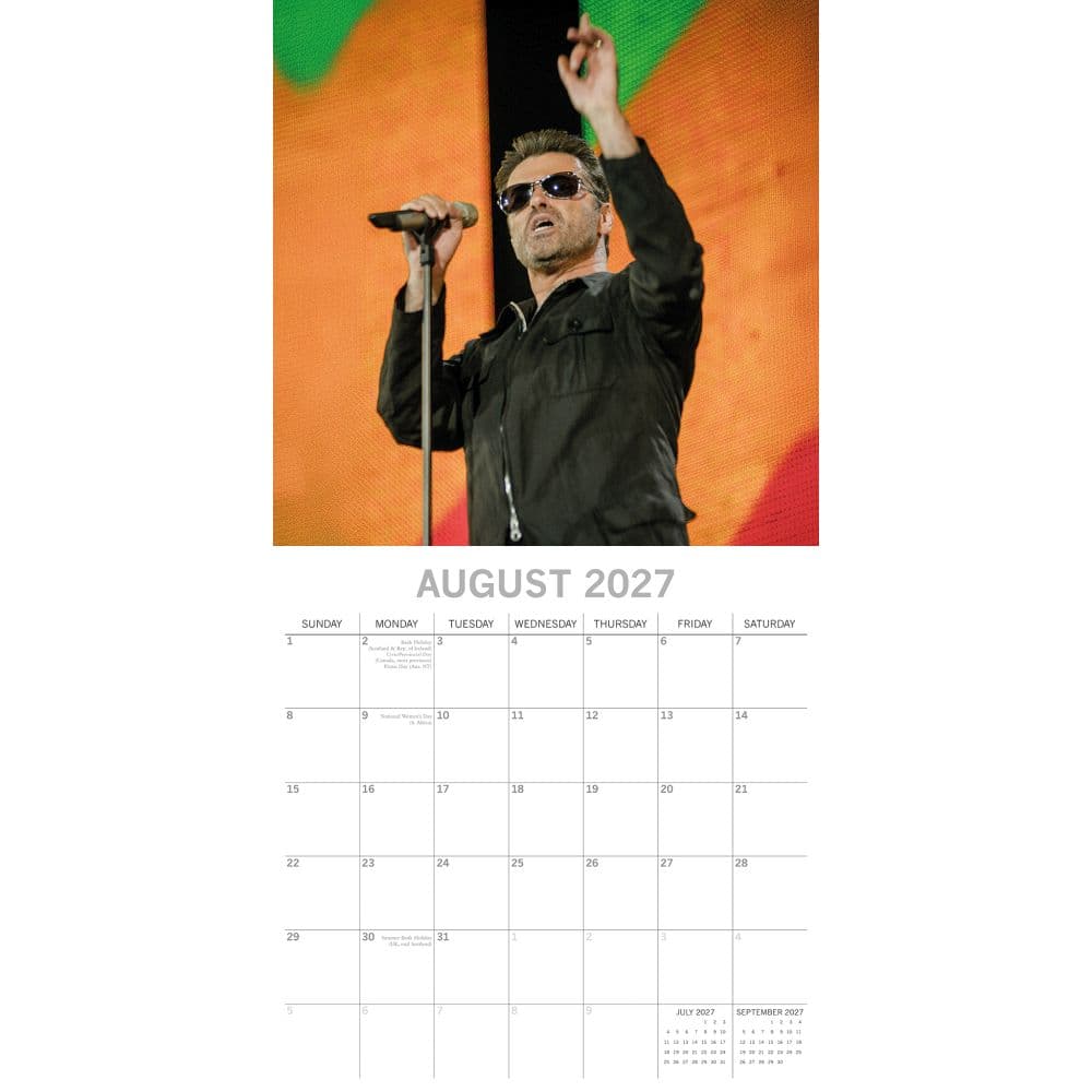 George Michael 2027 Wall Calendar Second Alternate Image