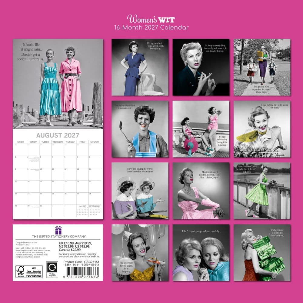 Womens Wit 2027 Wall Calendar First Alternate Image