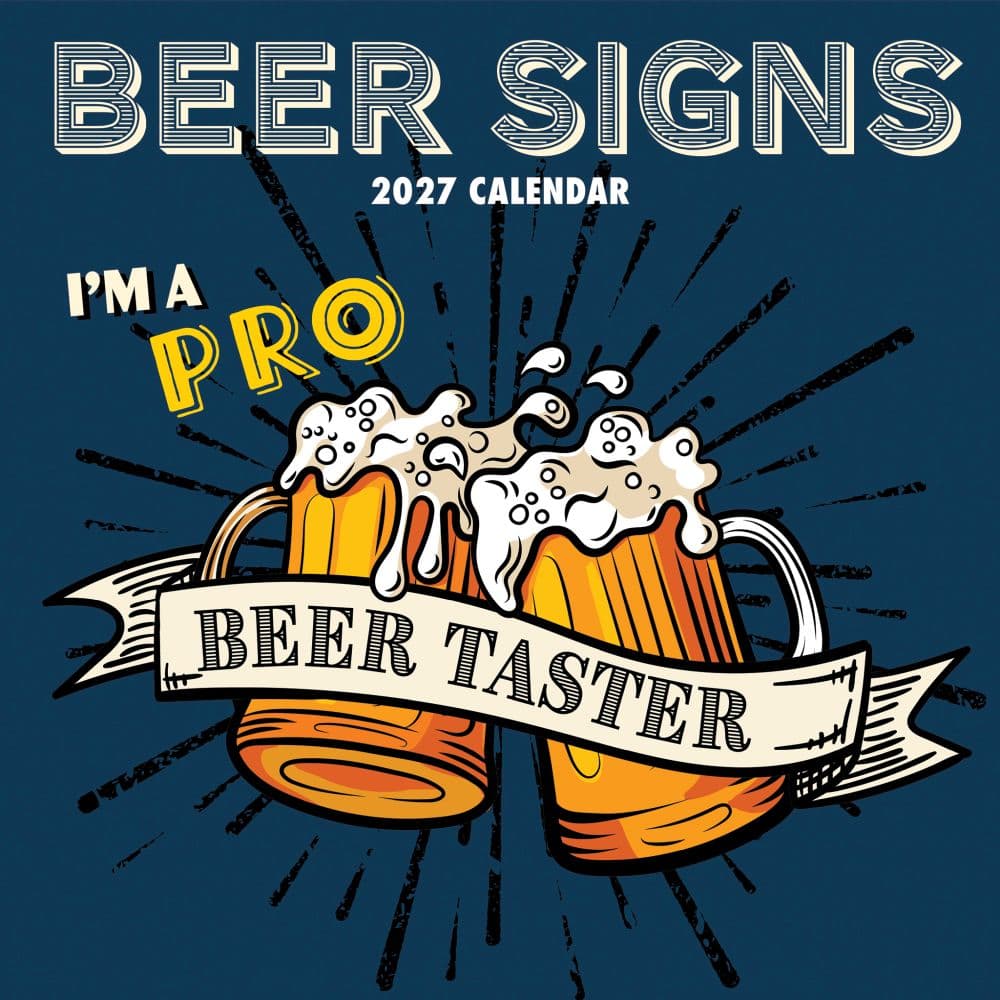 Beer Signs 2027 Wall Calendar