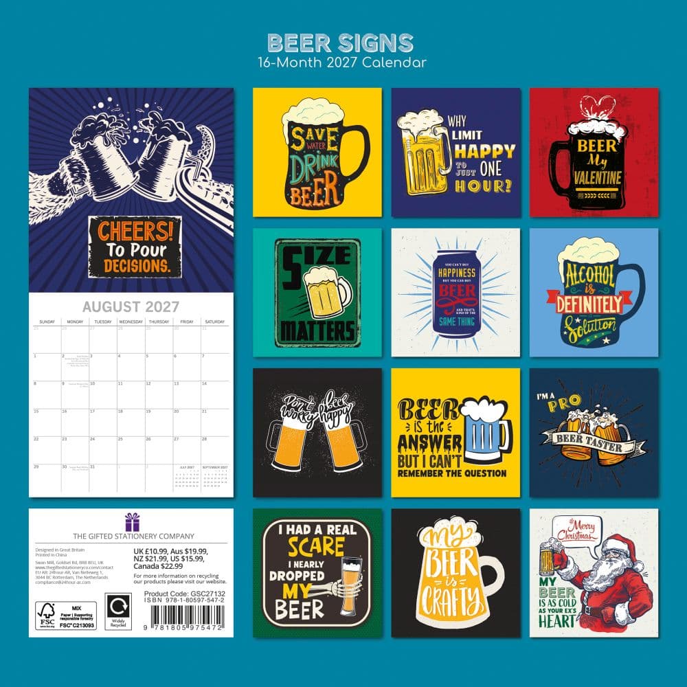 Beer Signs 2027 Wall Calendar First Alternate Image