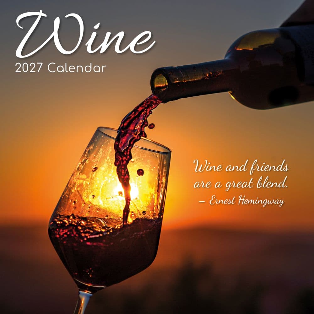 Wine 2027 Wall Calendar