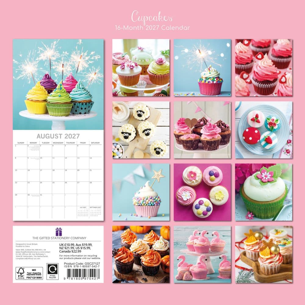 Cupcakes 2027 Wall Calendar First Alternate Image