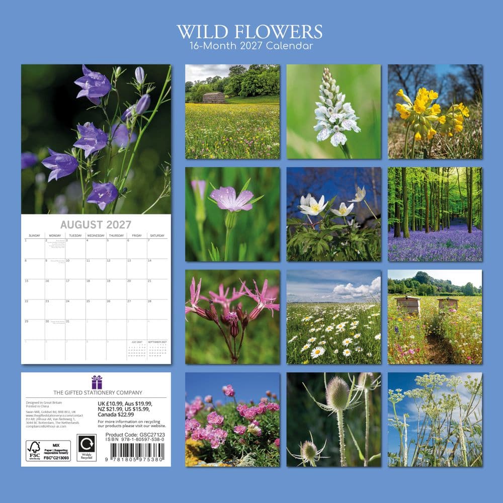 Wild Flowers 2027 Wall Calendar First Alternate Image
