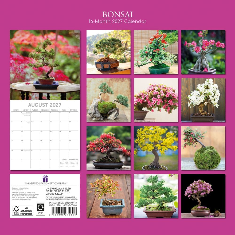 Bonsai 2027 Wall Calendar First Alternate Image