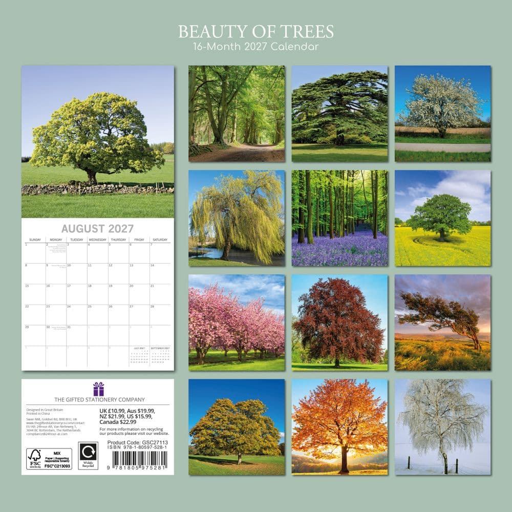 Beauty of Trees 2027 Wall Calendar First Alternate Image