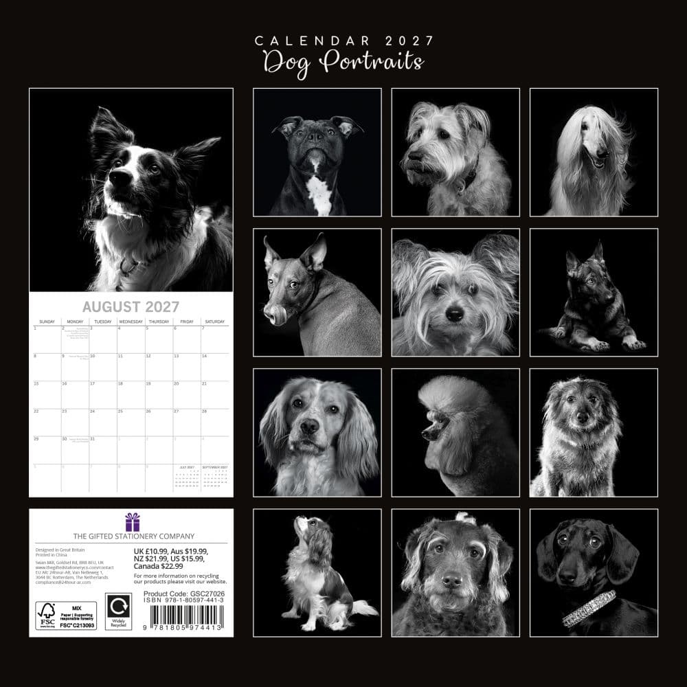 Dog Portraits 2027 Wall Calendar First Alternate Image