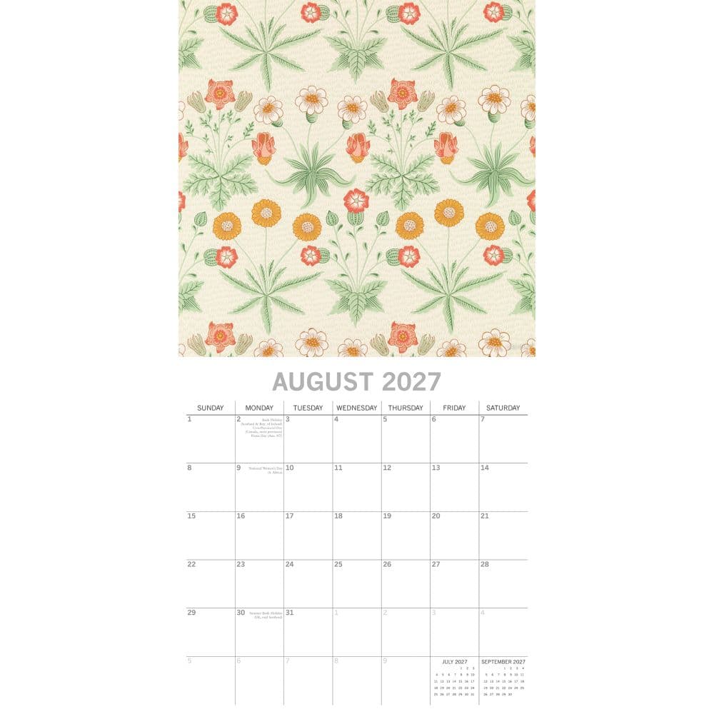 William Morris 2027 Wall Calendar Second Alternate Image