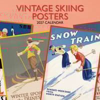 image Vintage Skiing Posters 2027 Wall Calendar Main Product Image