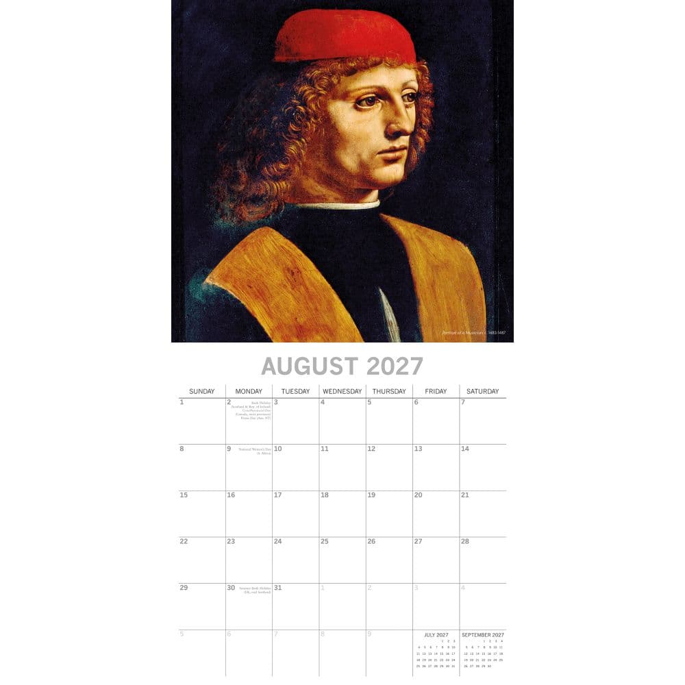 Da Vinci 2027 Wall Calendar Second Alternate Image