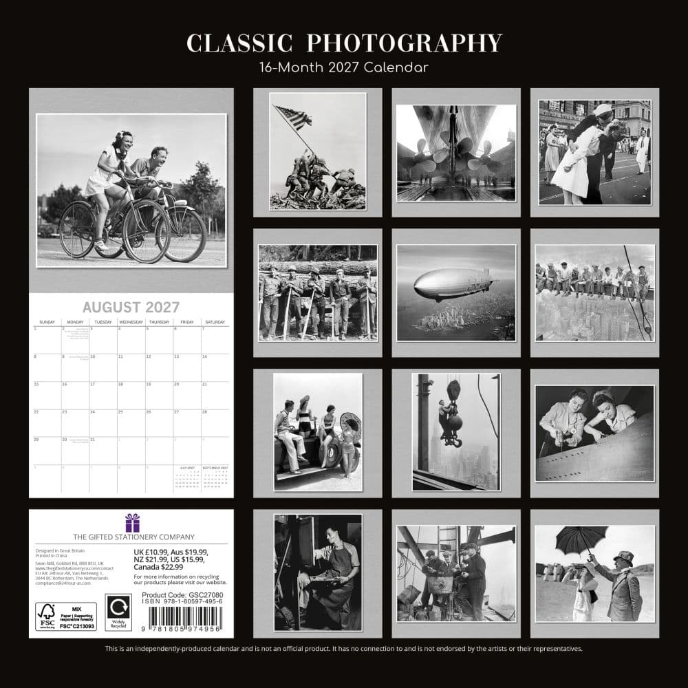 Classic Photography 2027 Wall Calendar First Alternate Image