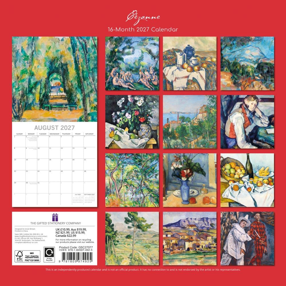 Cezanne 2027 Wall Calendar First Alternate Image