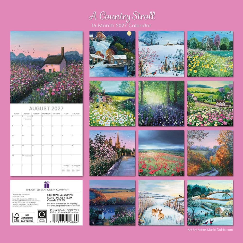 A Country Stroll 2027 Wall Calendar First Alternate Image