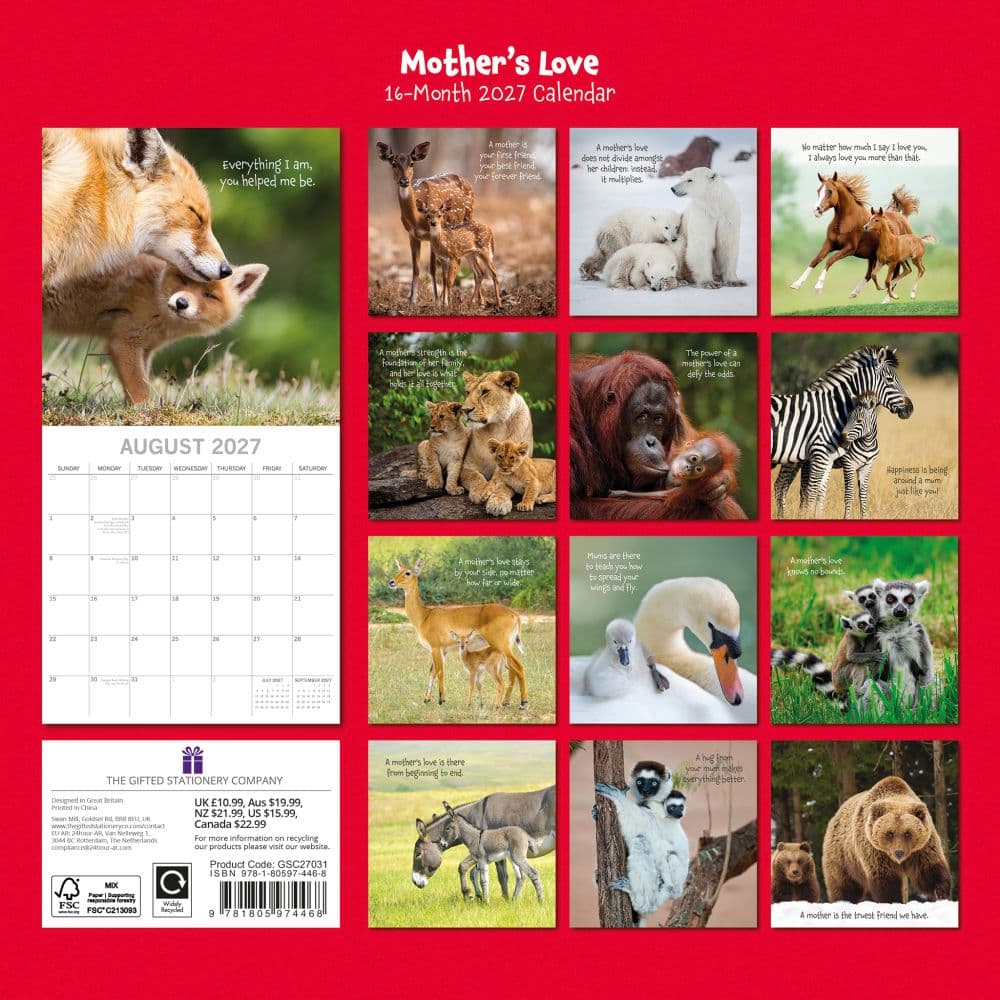 Mothers Love 2027 Wall Calendar First Alternate Image