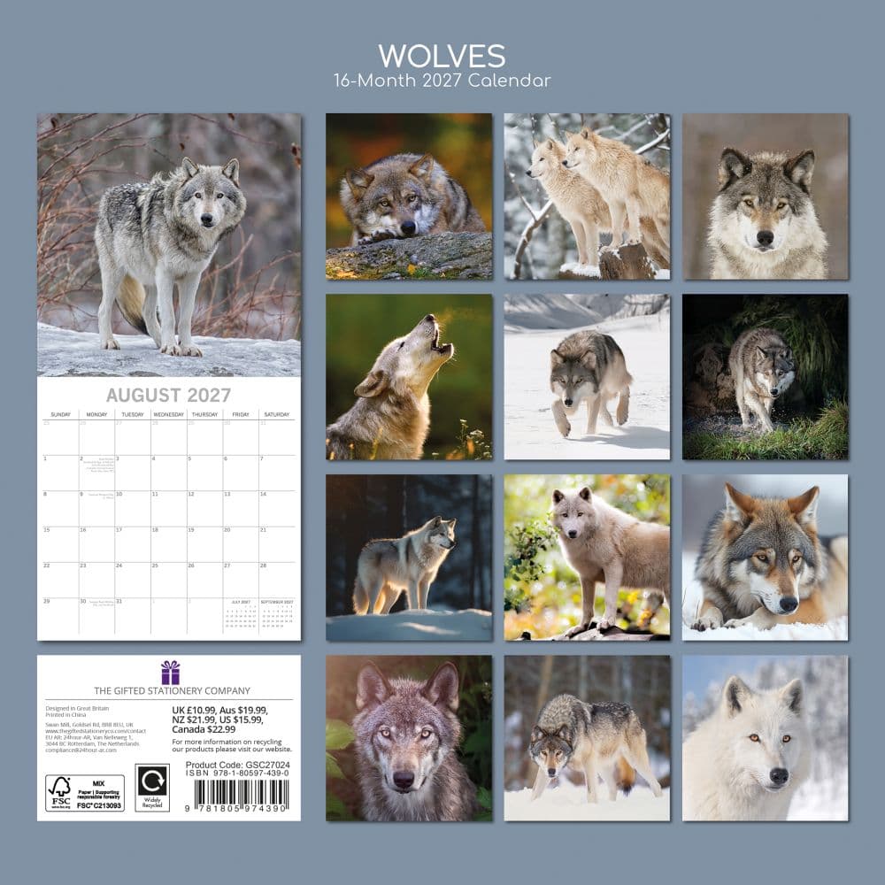 Wolves 2027 Wall Calendar First Alternate Image