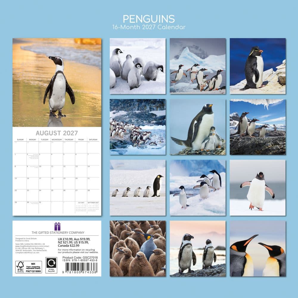 Penguins 2027 Wall Calendar First Alternate Image