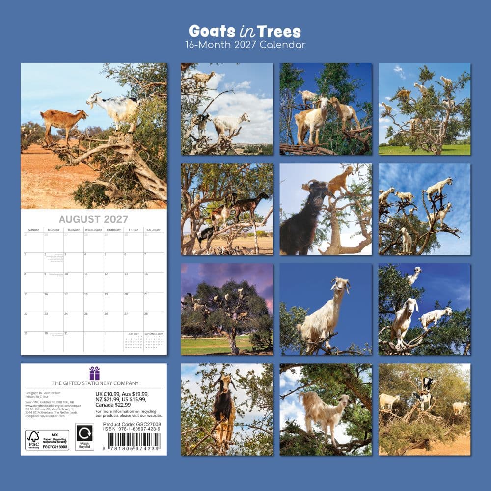 Goats in Trees 2027 Wall Calendar First Alternate Image