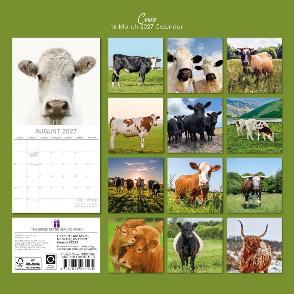 Cows 2027 Wall Calendar First Alternate Image